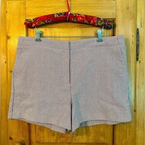 Loft Flat Front Shorts Geometric Pattern Size 14 NWT